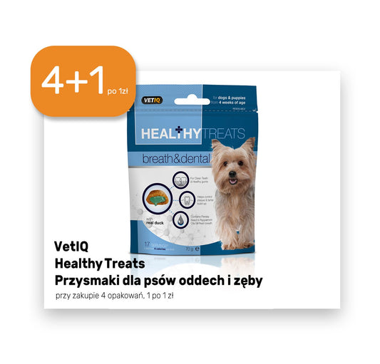 VetiQ Przysmaki dla psów oddech i zęby PROMOCJA 4 + 1